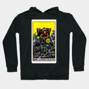 Card #77 - King Of Pentacles - Rider Waite Smith Tarot Hoodie